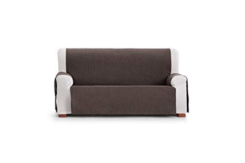 Eysa Loira Protect wasserdichte und atmungsaktive Sofa überwurf, 65% Polyester 35% Baumwolle, Schokolade, 110 cm