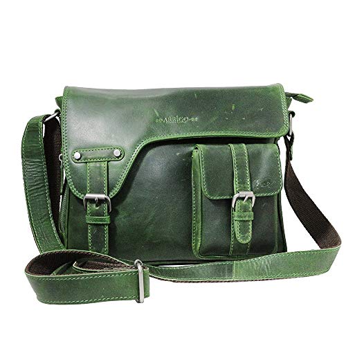 Arrigo Unisex-Erwachsene Messenger Bag Kuriertasche, Grün (Green), 30x22x8 cm