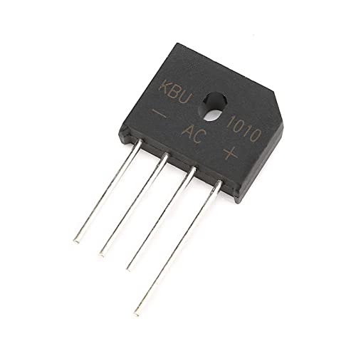 Brückengleichrichterdiode, elektronische Siliziumdioden KBU1010, 10 A, 10 V, 4-polig AMNzOgOdL (Size : 50Pcs)