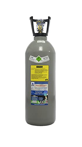 Gase Partner 10 kg Kohlensäure Flasche/Neue CO2 Flasche/Gasflasche (Eigentumsflasche) gefüllt mit Kohlensäure (CO2) Lebensmittelqualität E290 / Thekenversion / 10 Jahre TÜV / Made in EU