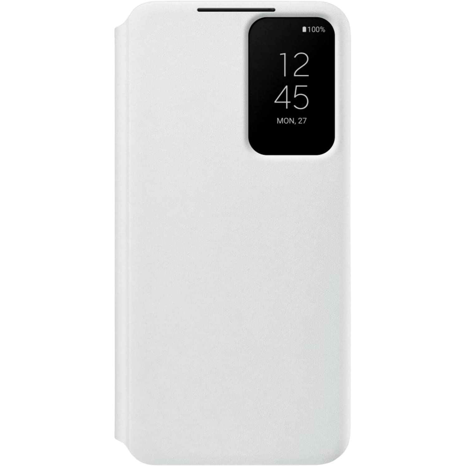 Samsung Clear View Smartphone Cover EF-ZS901 für Galaxy S22, Flip Cover, Handy-Hülle, extra-dünn, stoßfest, Schutz Case, Weiß