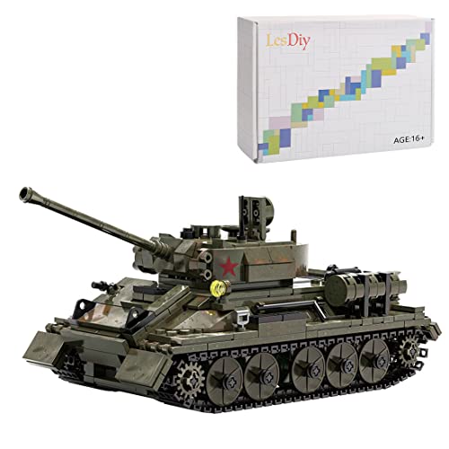GOUX Panzer Bausteine Modell, 854 Teile Militär Panzer Modellbausatz Army Panzer Bausteine Bauset, Militärfahrzeug Tank Spielzeug kompatibel mit Lego