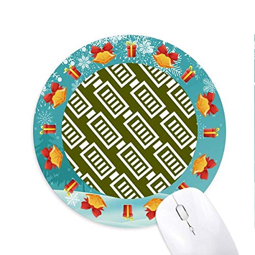 Battery Endurance Energy Stamp Muster Mousepad Rund Gummi Maus Pad Weihnachtsgeschenk