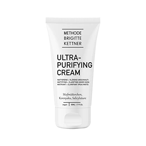 ultra-purifying cream 1 x 50ml - ausgleichende Gesichtspflegecreme | speziell für fettige Haut | vegan | unterstützt natürlichen Hautfunktionen | mit Avocadoöl, Ackerstiefmütterchen und Salizylsäure