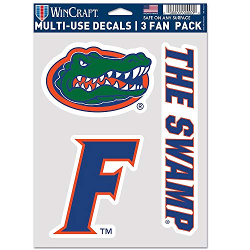 WinCraft NCAA Florida Gators Aufkleber, Mehrzweck-Ventilator, 3er-Pack, Teamfarben, Einheitsgröße