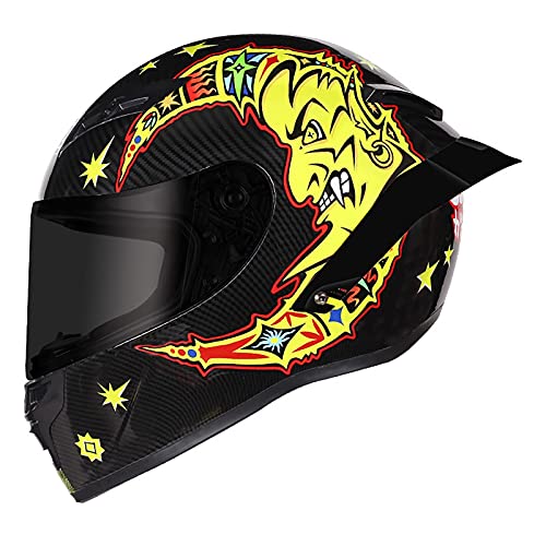 STTTBD Motorrad Klapphelme,ECE Zertifiziert Motorradhelm Integralhelme Roller-Helm Scooter-Helm Mofa-Helm mit Anti-Fog Visier C,M=(57-58CM)