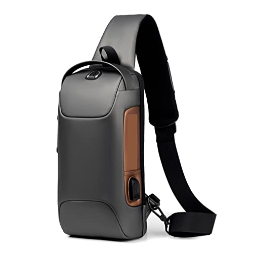 SSWERWEQ Brusttasche Men's Chest Bag Portable Backpack Men's Shoulder Outdoor Sports Cross Bag (Color : B)