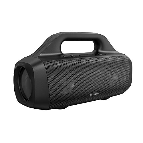 Anker Soundcore Motion Boom Bluetooth-Lautsprecher für Draußen, mit Titan Audiotreibern, BassUp Technologie, IPX7 Wasserschutz, 24h Akku, mit Trageschlaufe, ideal für draußen, Garten, Strand