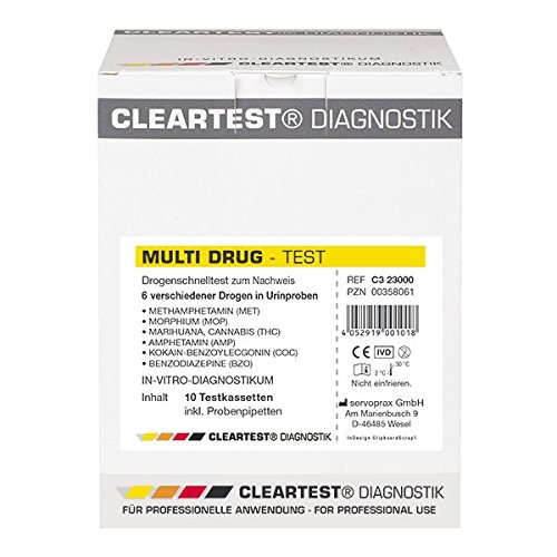 CLEARTEST 358032 Praxispackung Multi-Drug Methamphetamin Test (5-er Pack)