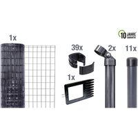 GAH ALBERTS Set Fix-Clip Pro® »Fix-Clip Pro«, BxH: 2500 x 100 cm, Stahl, anthrazit - schwarz