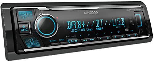 Kenwood KMM-BT508DAB - USB-Autoradio mit DAB+ & Bluetooth Freisprecheinrichtung (Amazon Alexa, Soundprozessor, USB, AUX, 2 x Pre-Out 2.5 V, 4 x 50 Watt, VAR. Beleuchtung, inkl. DAB+ Antenne)