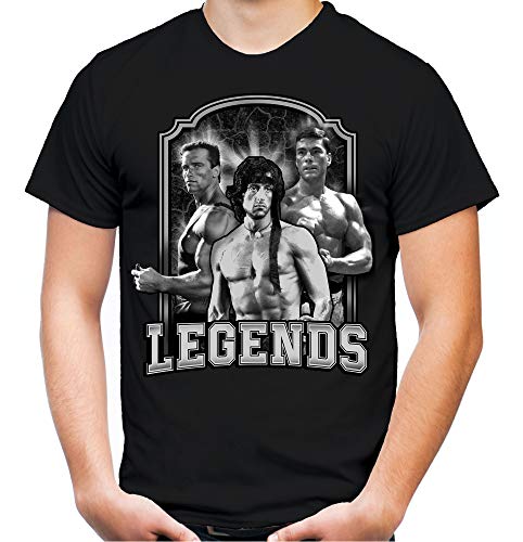 80s Legends Männer und Herren T-Shirt | Retro 80er Vintage Kult (3XL, Schwarz)