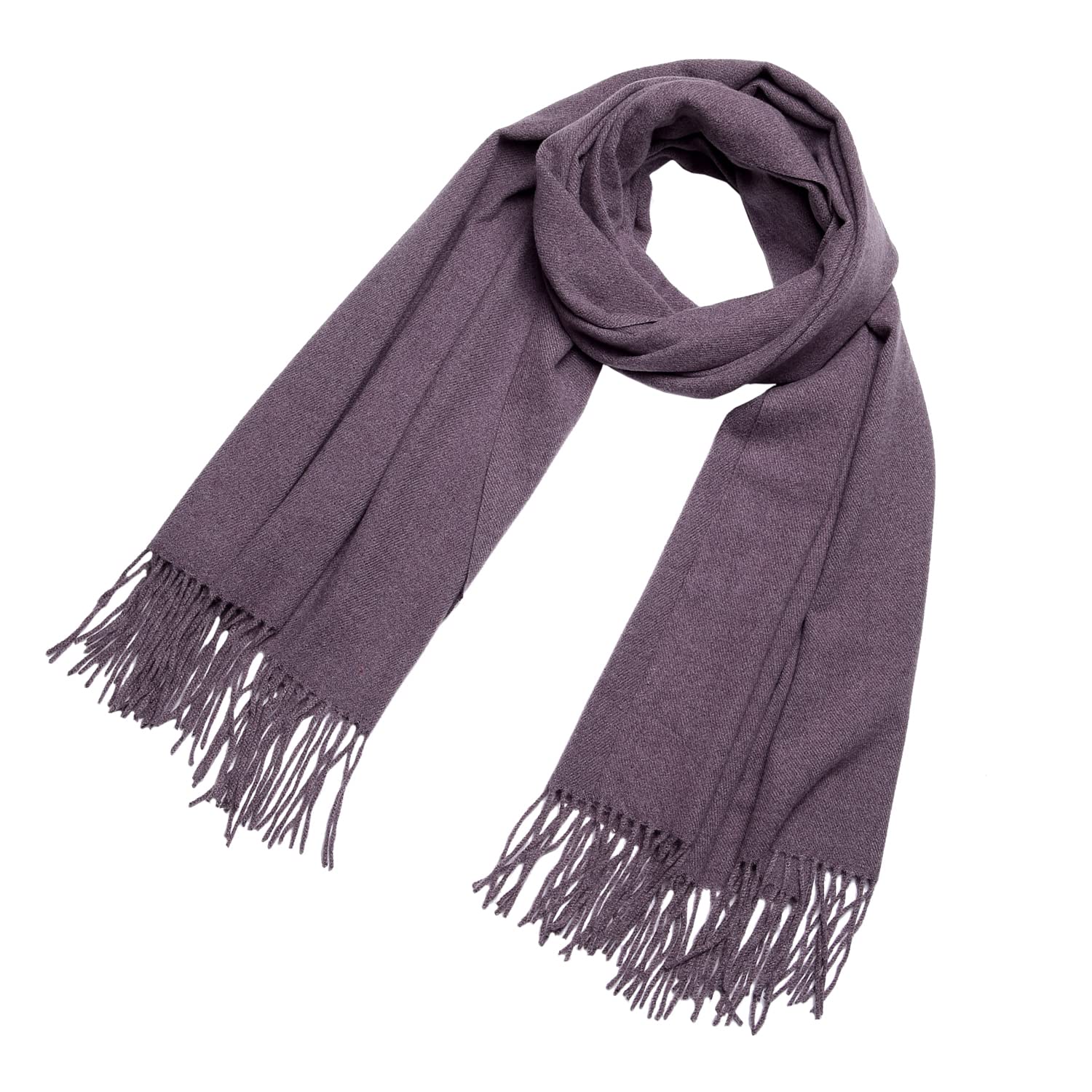 DonDon Schal Damen Winter Wollschal Winterschal groß und flauschig 200 x 70 cm - Violett