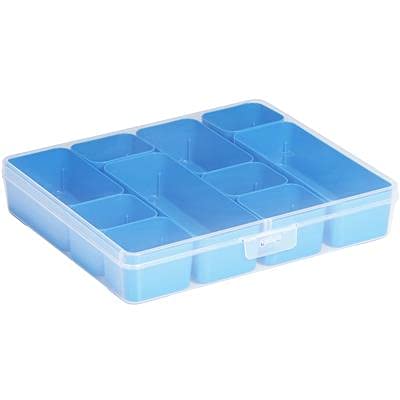 Sunware Q-Line gemischt Trennwand Box mit Körben, transparent blau, One Size