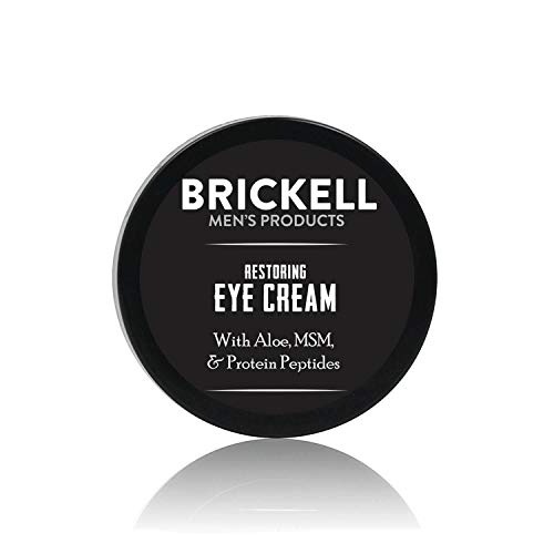 Brickell Men's Restoring Eye Cream - Natürliche und organische Anti Aging Augencreme - Augencreme gegen Falten und Augenringe - Reduziert Tränensäcke & Augen Schwellungen - 15 ml - Unparfümiert