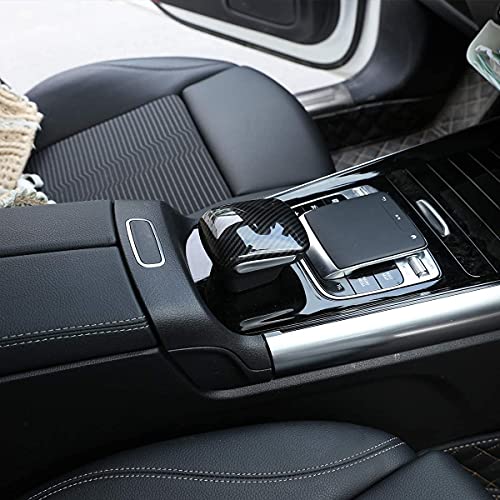 AUTO-spro ABS Kunststoff Auto Mittelkontrolle Armlehne Kopfabdeckung Verkleidung für Benz B-Klasse W247 GLB X247 2020 Autozubehör (Carbon Fiebr)
