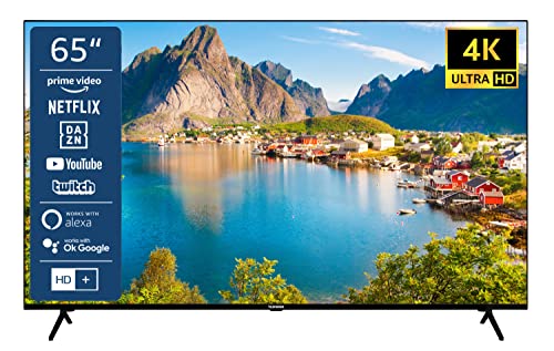 TELEFUNKEN XU65SN660S 65 Zoll Fernseher/Frameless Smart TV (4K Ultra HD, Bluetooth, Triple-Tuner) - 6 Monate HD+ inkl. [2023]