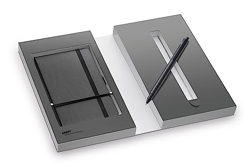 Lamy Set swift Tintenroller schwarz paper Notizbuch DIN A6 Softcover schwarz - inkl. Geschenkverpackung