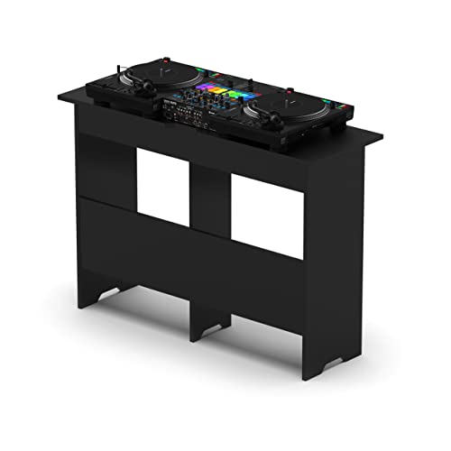 Glorious Mix Station 2 - Für 2 Plattenspieler oder CD-Player und 1 Mischpult bis zu Einer Breite von 14'' oder einen DJ-Controller mit Laptop, Kabelauslässe an der Front und den Seitenplatten