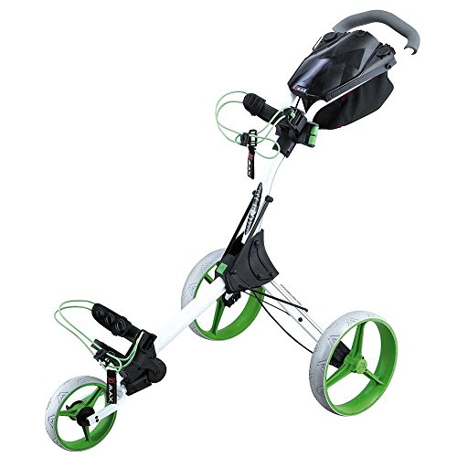 2015 BigMax IQ+ 3-Wheel Pull/Push Golf Trolley/Cart White/Lime