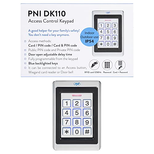 Zutrittskontrolltastatur PNI DK110, freistehend, außen und innen, IP54
