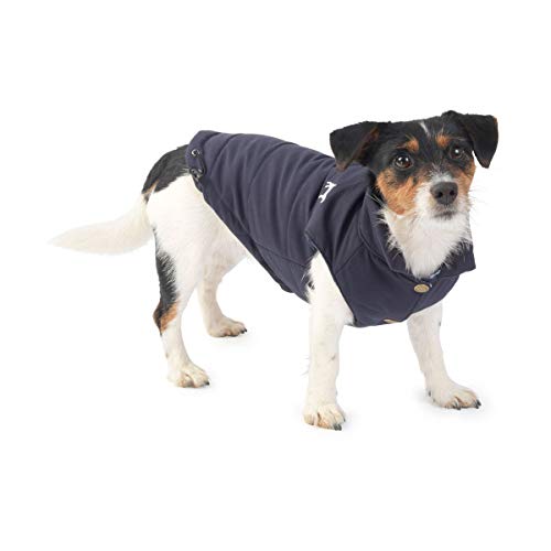 House of Paws 5060316045367 Hundemantel, mit Fleece-Innenfutter, Größe L, Marineblau