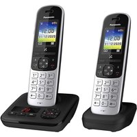 Panasonic KX-TGH722 - DECT-Telefon - Kabelloses Mobilteil - Freisprecheinrichtung - 200 Eintragungen - Anrufer-Identifikation - Schwarz (KX-TGH722GS)