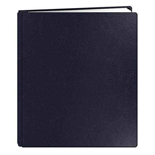 Pioneer Photo Albums 20-Page Family Treasures Deluxe Navy Blue Bonded Leather Cover Scrapbook for 8.5 x 11-Inch Pages