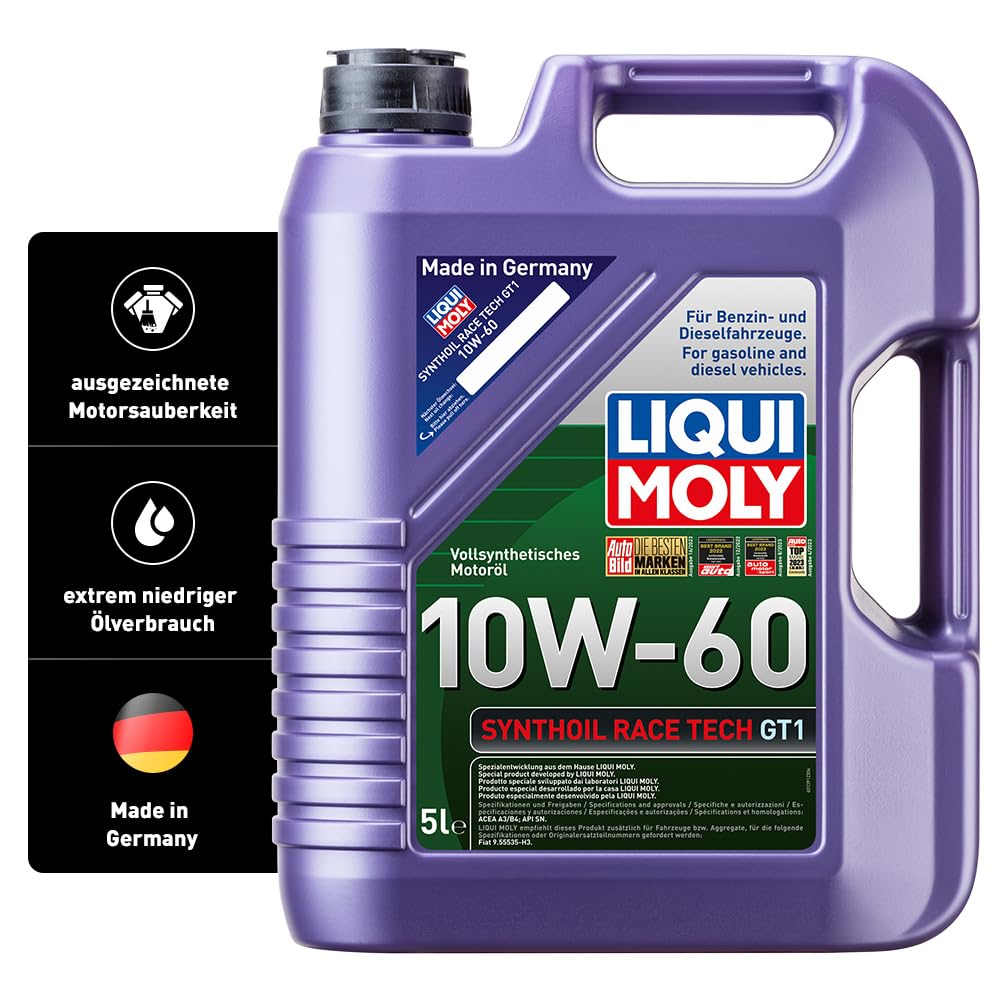 LIQUI MOLY Synthoil Race Tech GT1 10W-60 | 5 L | vollsynthetisches Motoröl | Art.-Nr.: 1391