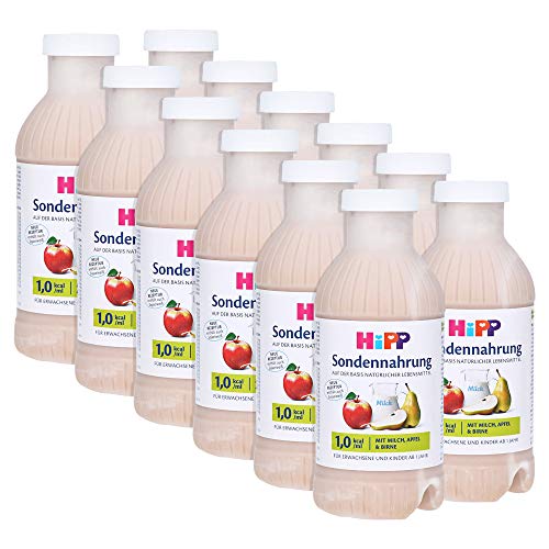 Hipp Sondennahrung normokalorisch 12x500ml, Milch. Apfel und Birne