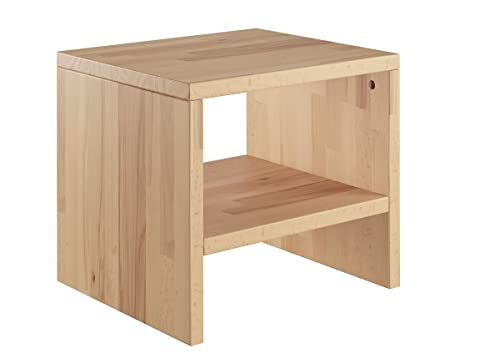Erst-Holz® Nachttisch Buche Massivholz Nachtkästchen Beistelltisch 90.20-K31