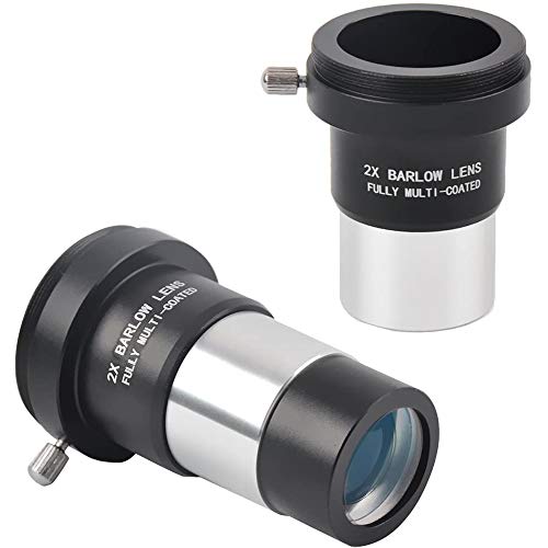 Solomark 2X beschichtet Barlowlinse/Kamera T-Adapter für 1.25" Teleskope Okular - akzeptieren 31,7mm Filter