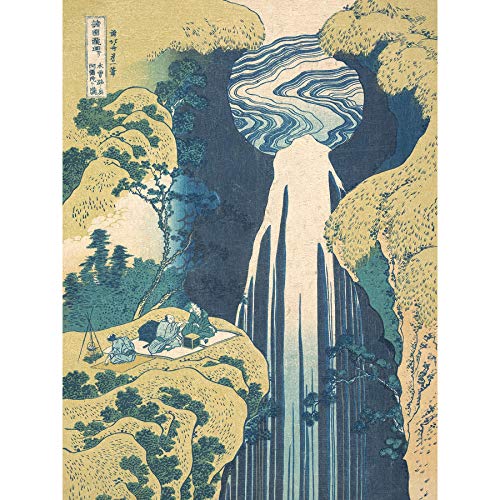 Hokusai Amida Falls Far Reaches Kisokaido Road Large XL Wall Art Canvas Print Wand