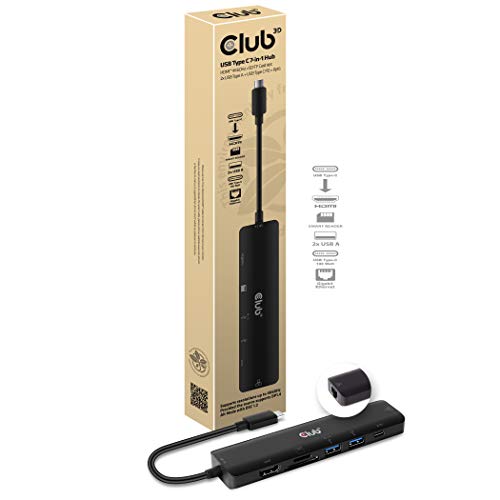 Club 3D USB-7-in1-HUB USB-C > HDMI/2xUSB/USB-C/RJ45/SD/MSD