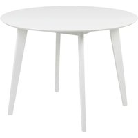 AC Design Furniture Roxanne Esstisch für 4 Personen in Weiß,: 105 x H: 76 cm, Küchentisch mit Weißer Lackierung, Moderner Retro Stil für das Esszimmer, Esstisch Rund