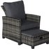 CASAYA Sessel »Bolanos«, BxHxT: 68 x 84 x 77 cm, Aluminium/Kunststoffgeflecht/Polyester - schwarz