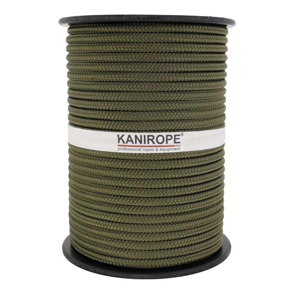 Kanirope® PP Seil Polypropylenseil MULTIBRAID 6mm 100m Farbe Oliv (2802) 16x geflochten