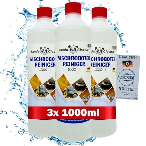 PANDACLEANER® Wischroboter Reinigungsmittel -3000ml (3x1l) Premium Reinigungsmittel für Bodenwischer - Bodenreiniger Konzentrat