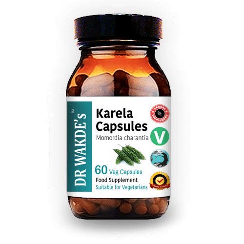 DR WAKDE's Organic Karela Capsules (Bitter Gourd or Bitter Melon) I FREE SHIPPING I 100% Natural Herbal Supplement I Veggie Capsules by DR WAKDE's