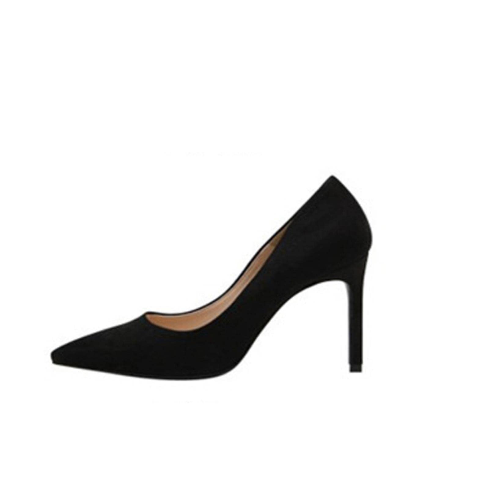 HUANLE Damen Pumps High Heels Schuhe Spitze Zehen Frau Hochzeitsschuhe Frühling Herbst Dünne Absätze Büro Damen Kleid - Schwarz 6cm,36