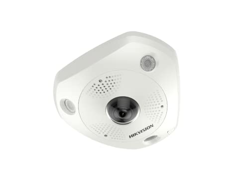 Hikvision DS-2CD63C5G0-IVS(1.29mm)(B)(O-STD) Hemispheric Überwachungskamera mit 12 Megapixel, bis zu 15m Beleuchtung, professionelle Überwachungskamera