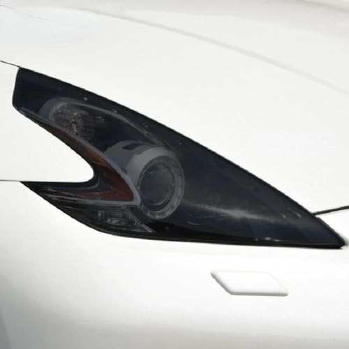 GLZHJ Passend für Nissan 370Z Nismo 2009-On HD Automobil Scheinwerfer Schutzfolie Schwarzer Kunststoff Transparenter TPU-Aufkleber Zubehör
