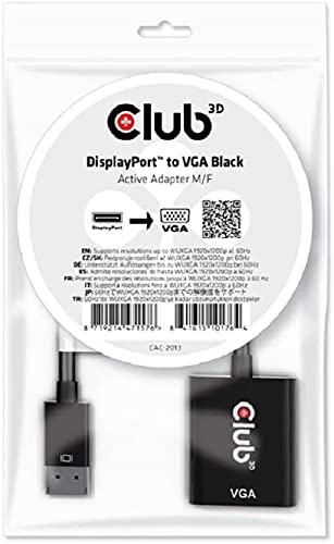 Club 3D DisplayPort™ auf VGA Aktiver Adapter St./B