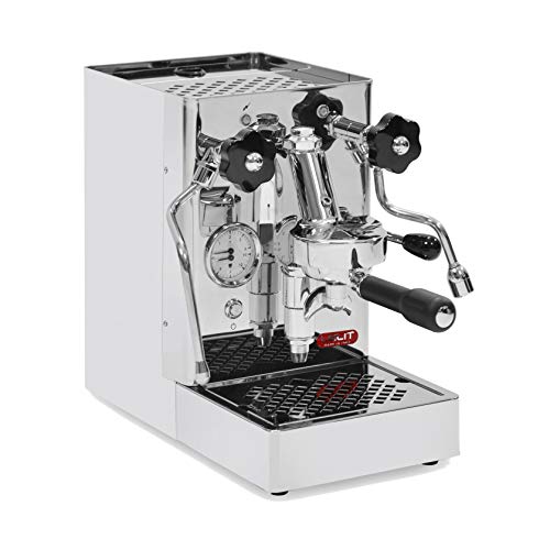 Lelit Mara PL62 Professionelle Kaffeemaschine mit E61-Gruppe für Espresso-Bezug, Cappuccino-Edelstahl-Gehäuse, Stainless Steel, Silber