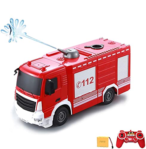 HSP Himoto 2.4GHz RC Ferngesteuerter Feuerwehrwagen mit Wasserspritzfunktion Komplett-Set inkl. Fernsteuerung