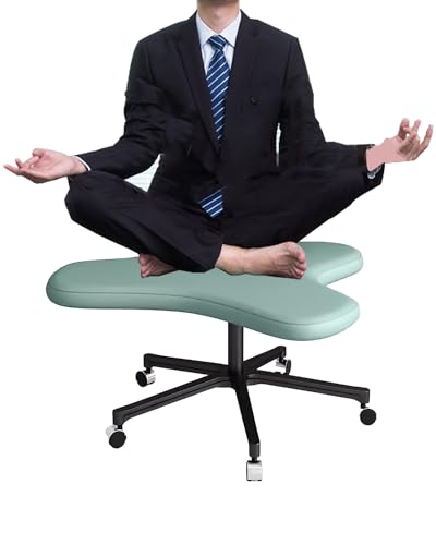 ENHEN Kniestuhl Höhenverstellbarer Bürostuhl für Sitzende Beinbeine, Armless Knienhaltung Ergonomischer Stuhlschreiberhocker, Breitsitz ADHS -Stuhl Liege (Color : Green)