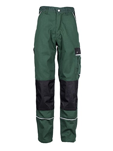 TMG® Arbeitshose Herren, Lange Arbeitsbundhose mit Kniepolstertaschen, Grün 28