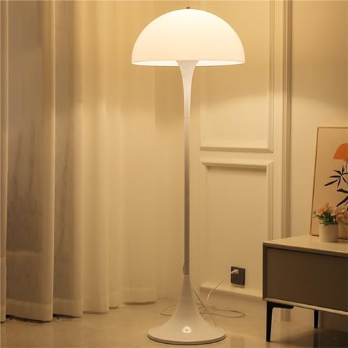 Leomix Pilz Moderne Stehlampe, Runde Stehlampe, Nordic Modern Weiß Acryl Pilz Runde Lampenschirm Stehlampen Für Wohnzimmer Schlafzimmer