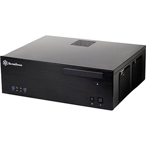 SilverStone SST-ML02B-MXR - Milo Micro-ATX Schmales HTPC Gehäuse mit LCD, schwarz