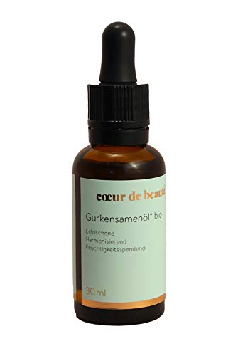 coeur de beauté - Bio Gurkensamenöl - Feuchtigkeitsspendende und harmonisierende Hautpflege aus Gurkensamen besonders für unreine und entzündliche Haut geeignet